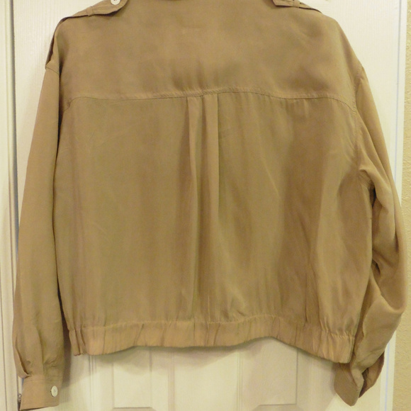 NWT Liz Claiborne Carmel Colored Silk Jacket SZ M - Picture 5 of 5